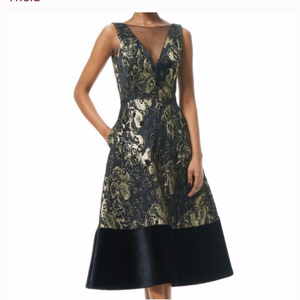 Theia Modele Midi Dress